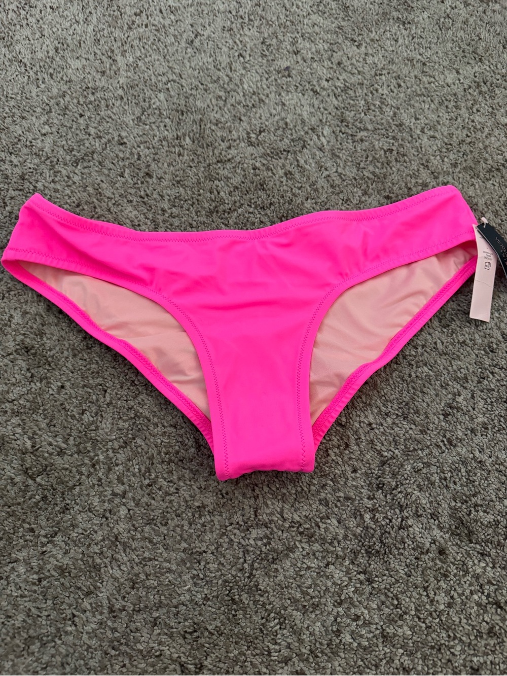 NWT Victoria’s Secret Neon Pink Cheeky Bikini Bottom Women’s L